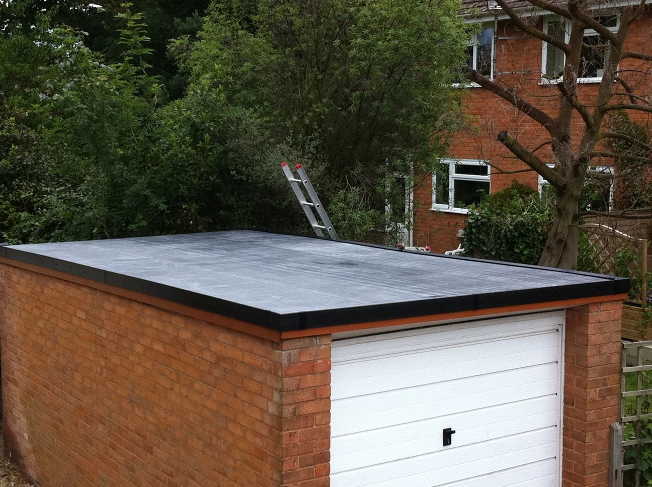 EPDM rubber roof kit for garages fitted onto a garage roof