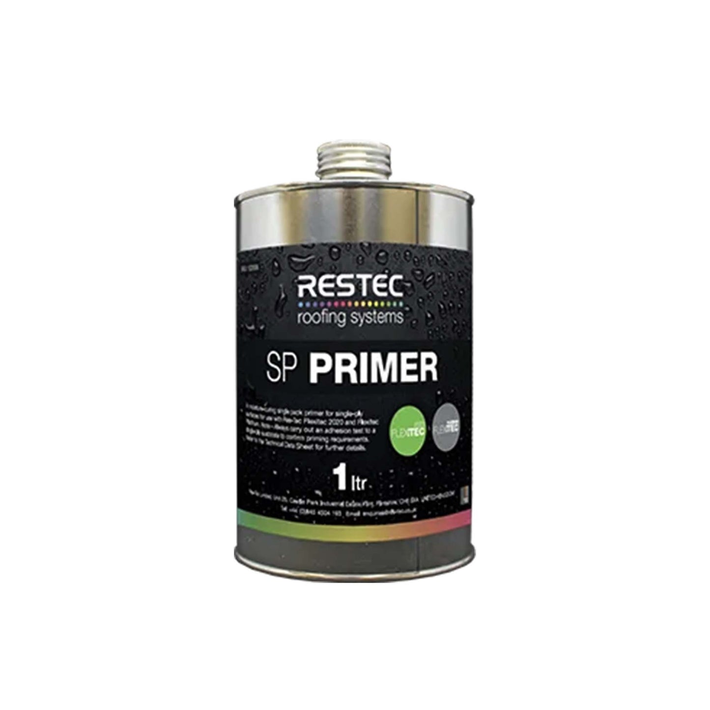 1 litre tin of single ply primer for flexitec fibreglass grp roofing system