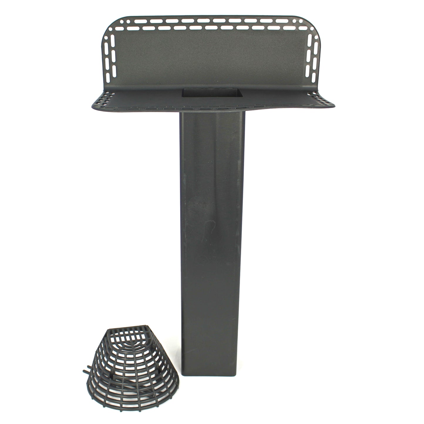 horizontal outlet with leaf grate for epdm rubber roofing parapet walls