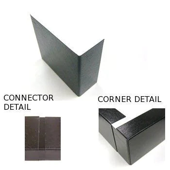 Metal corner/joining piece for universal metal edge trims