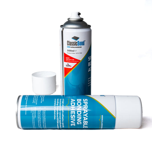 Sprayable bonding adhesive can for epdm rubber roofing by ClassicBond