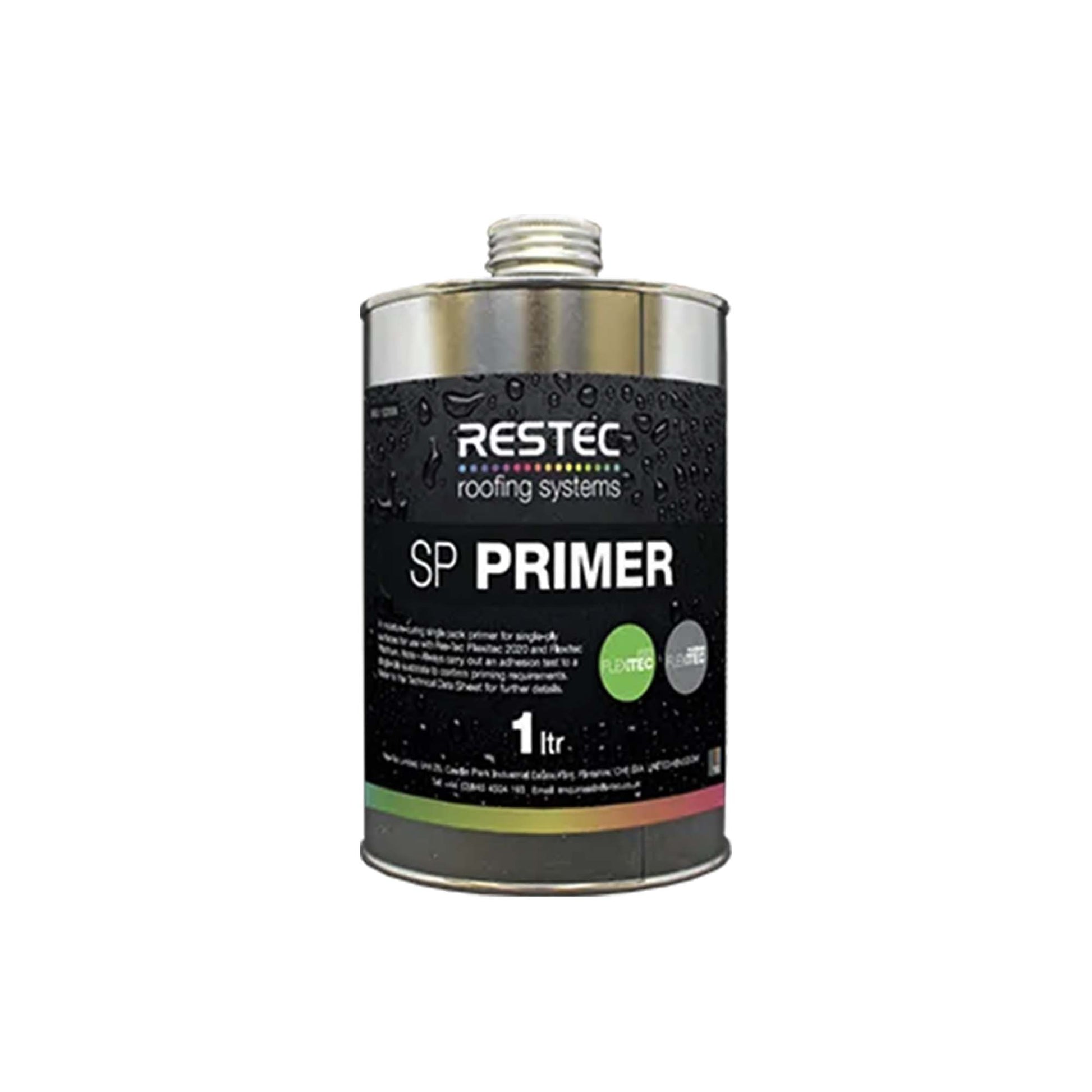 1 litre tin of single ply primer for flexitec fibreglass grp roofing system