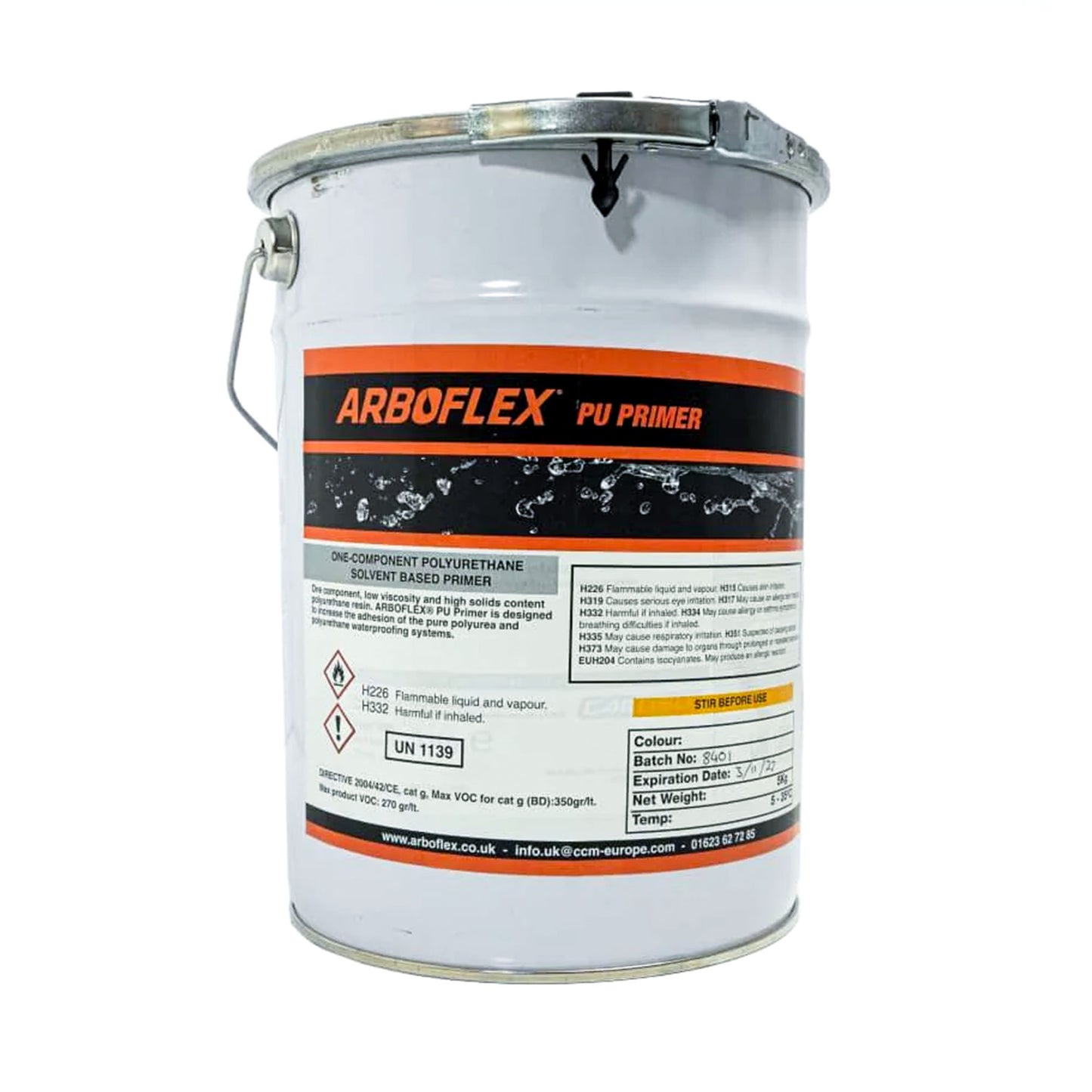 Arboflex PU Primer 6kg tin on a white background