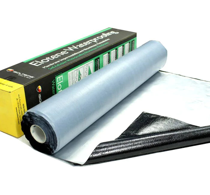 Roll of Elotene Vapor Barrier with packaging on a white background