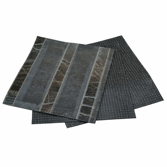 3 walkway pads for epdm rubber roofing laid out on a white background