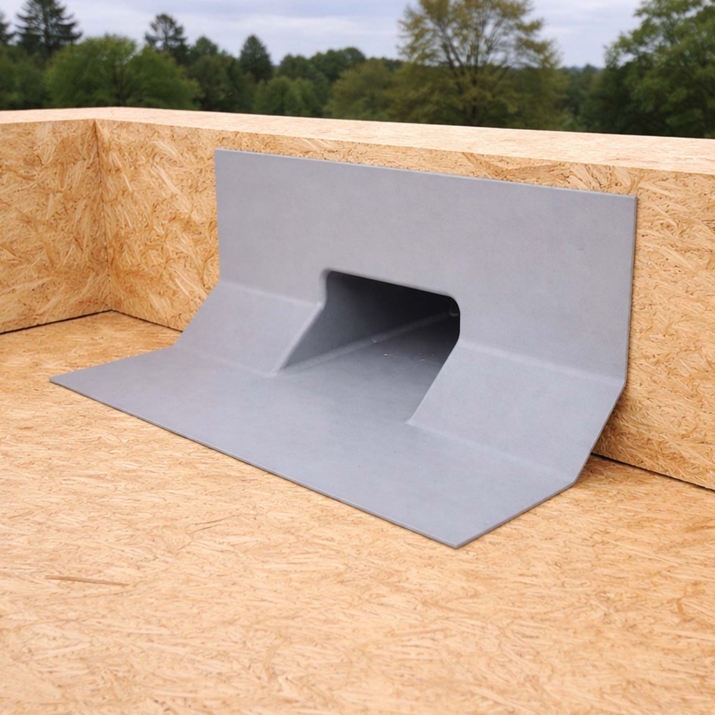 grp parapet all drain outlet installed on a flat roof