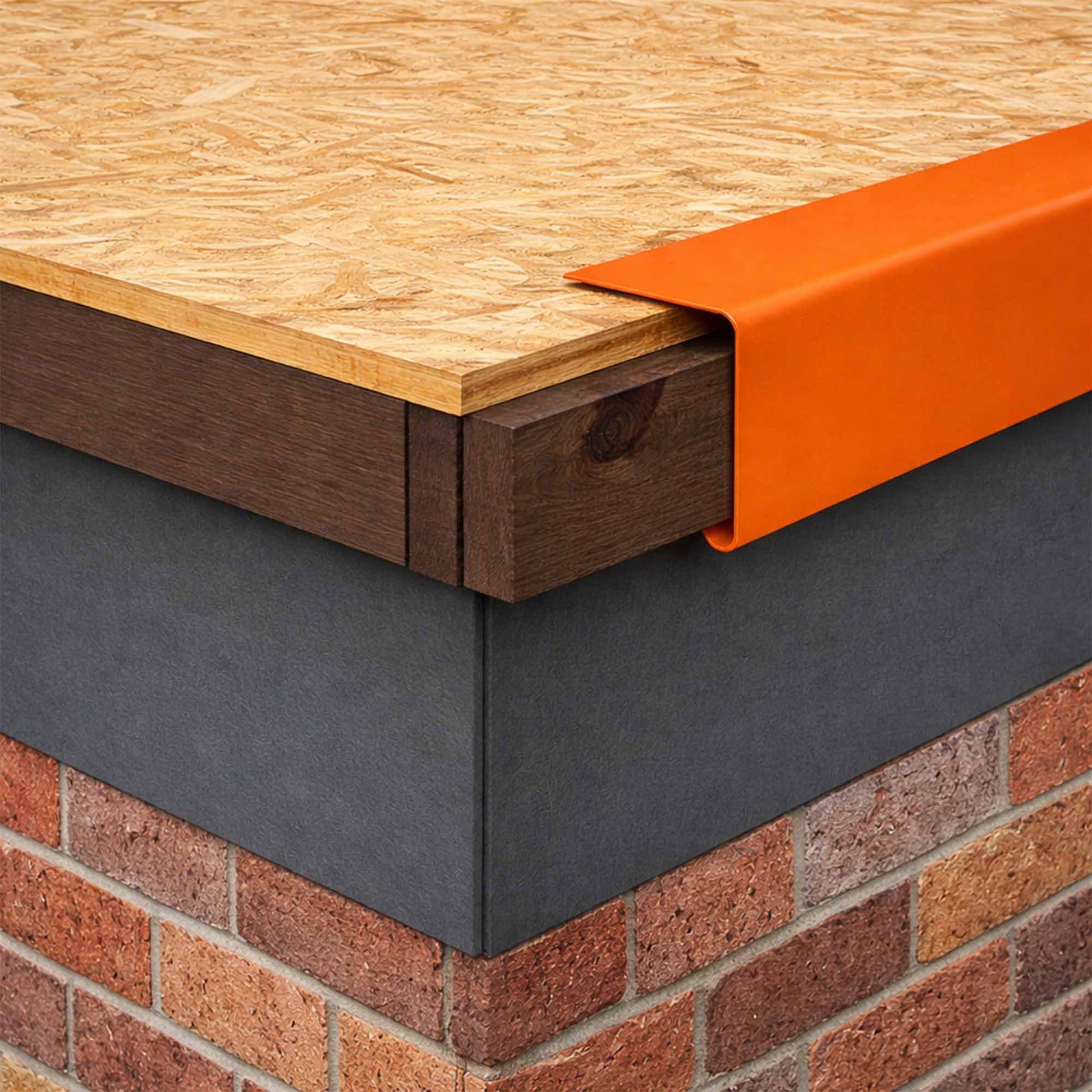 grp a200 drip trim diagram showing the trim installed on a flat roof