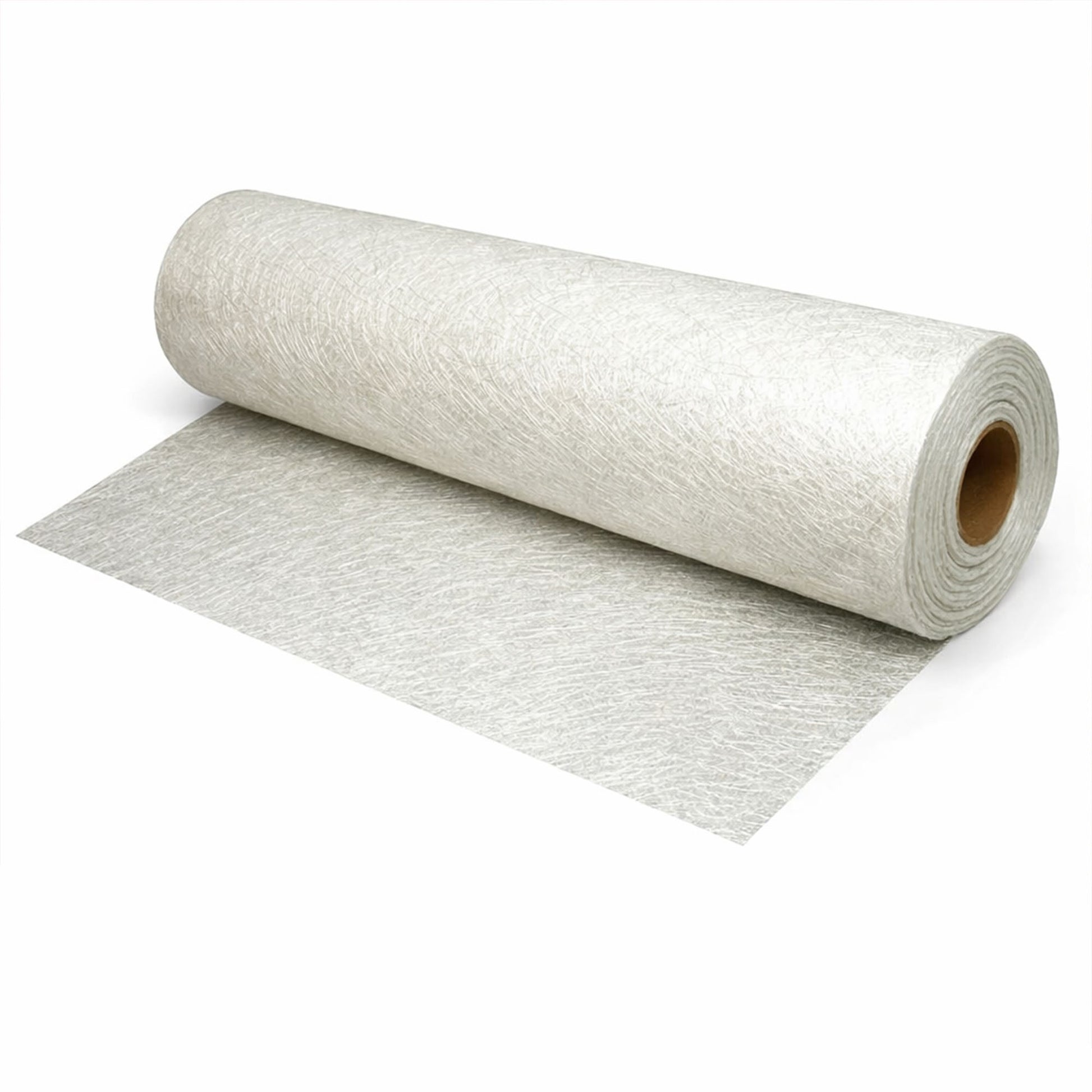 Roll of fibreglass matting for grp flat roofing
