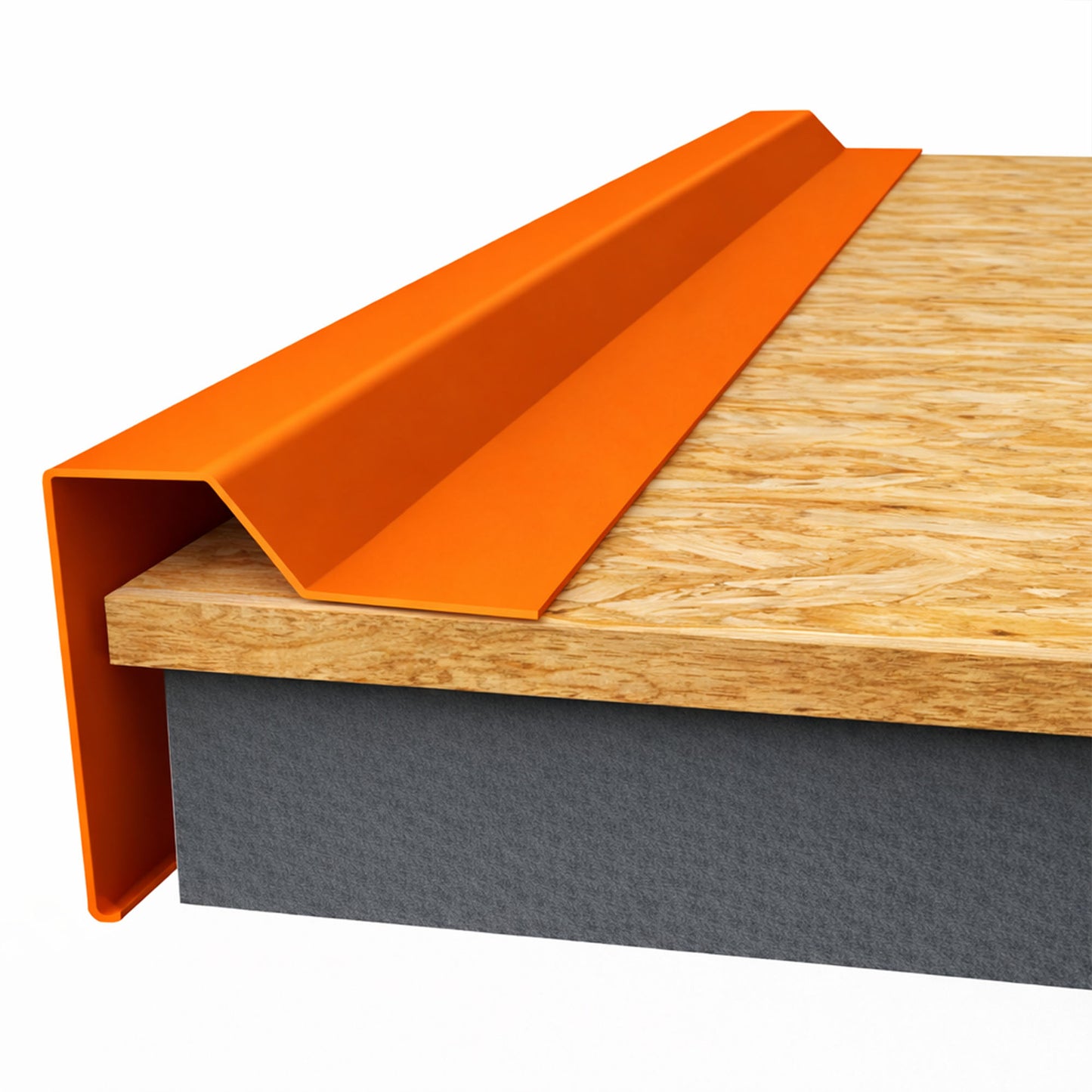 grp kerb edge trim diagram showing where it is installed on a flat roof