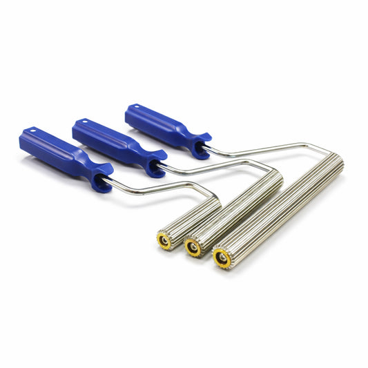 set of 3 grp paddle rollers for fibreglass roofing