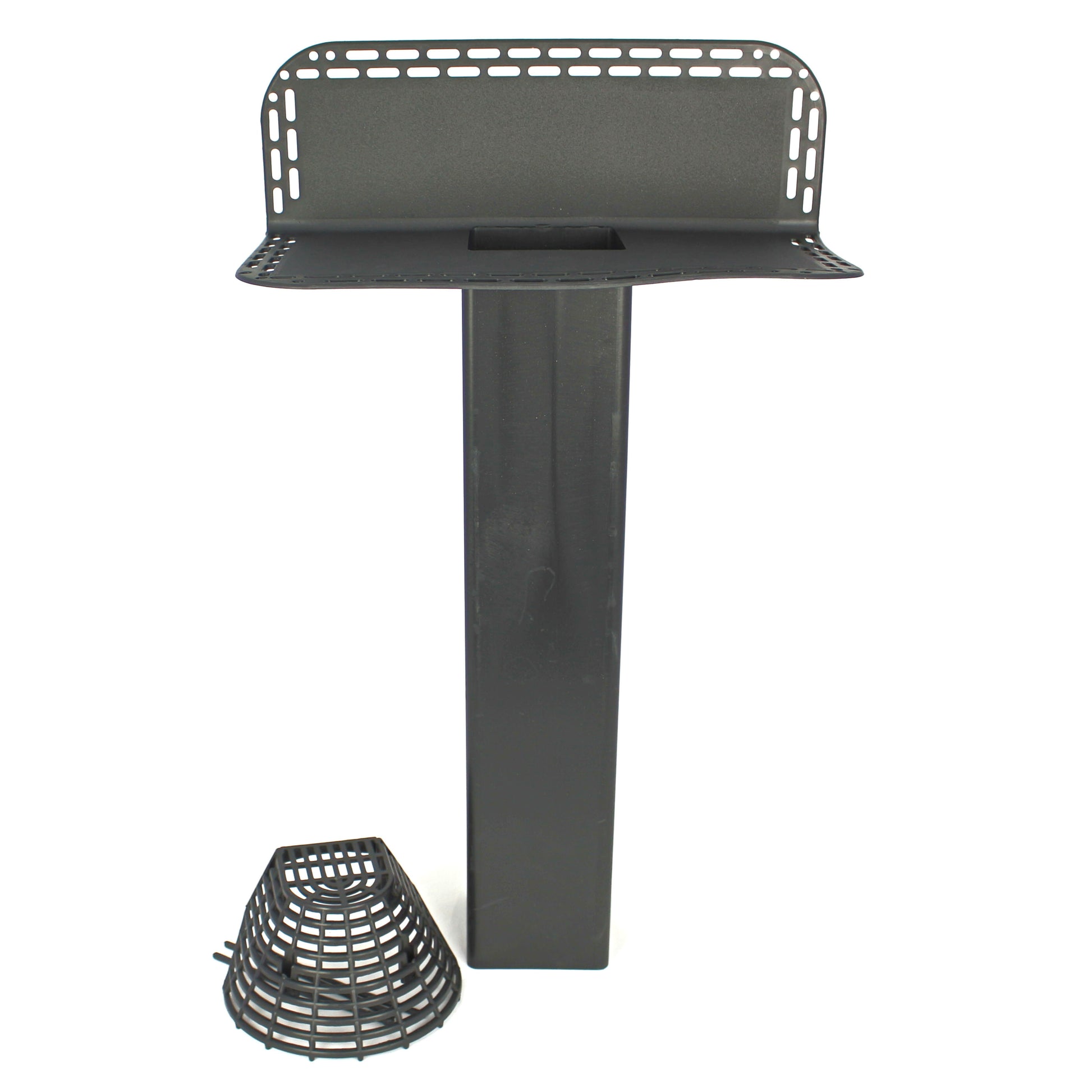 horizontal outlet with leaf grate for epdm rubber roofing parapet walls