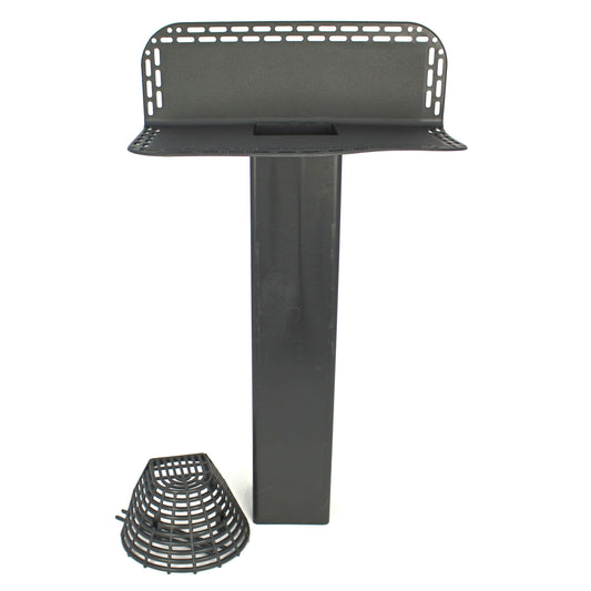 horizontal outlet with leaf grate for epdm rubber roofing parapet walls