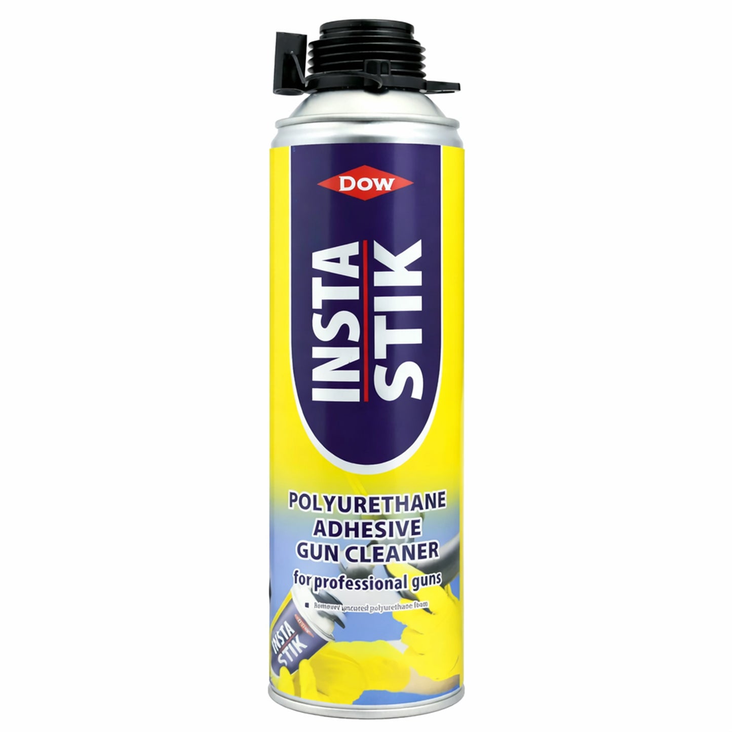 Insta Stik polyurethane adhesive gun cleaner can on a white background