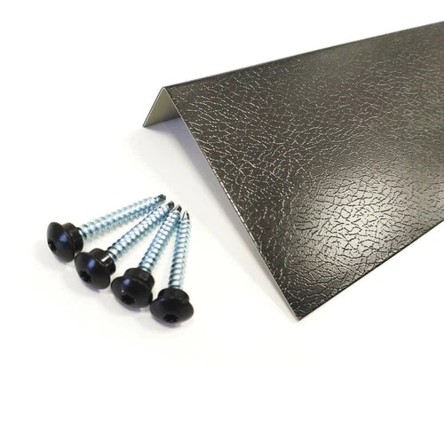 metal wall trim for epdm rubber roofing with screws