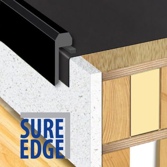 sure edge kerb edge trim fitted to the dge of the roof, clamping epdm rubber roofing membrane in place