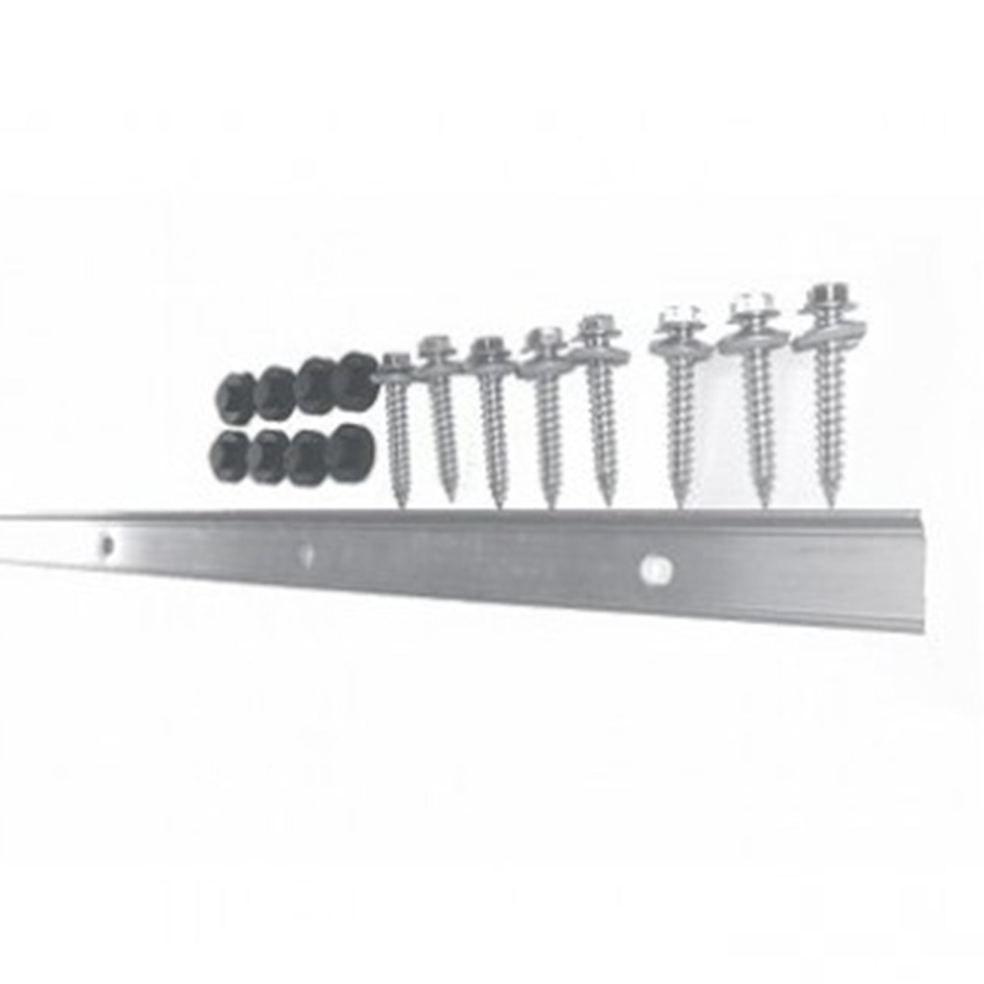 termination bar for rubber roofing with screws and screw caps