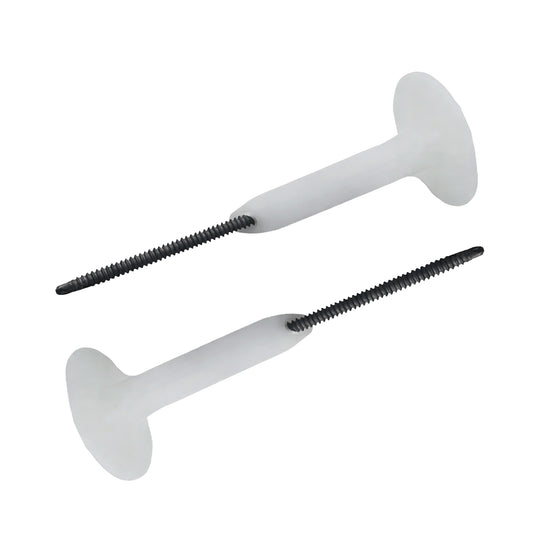 telescopic thermally broken fixings for warm deck flat roofs on a white background